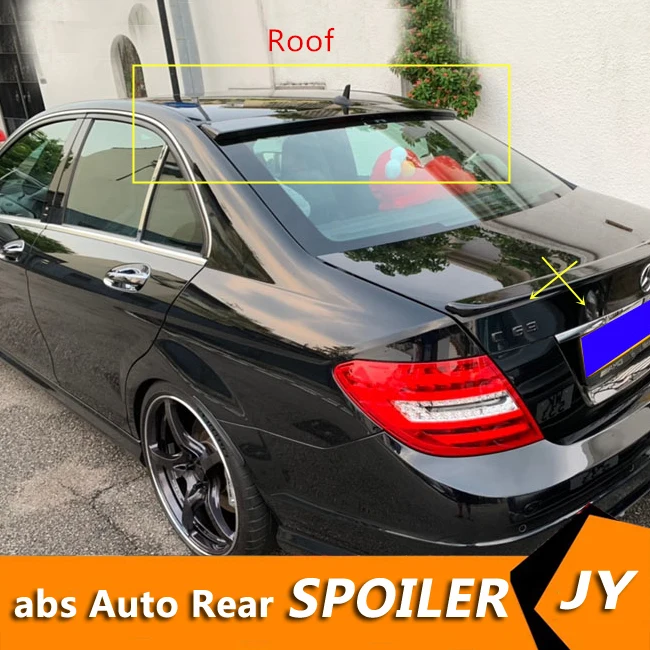 08-14 Mercedes Benz W204 C300 C350 C63 OE Rear Roof Spoiler ABS