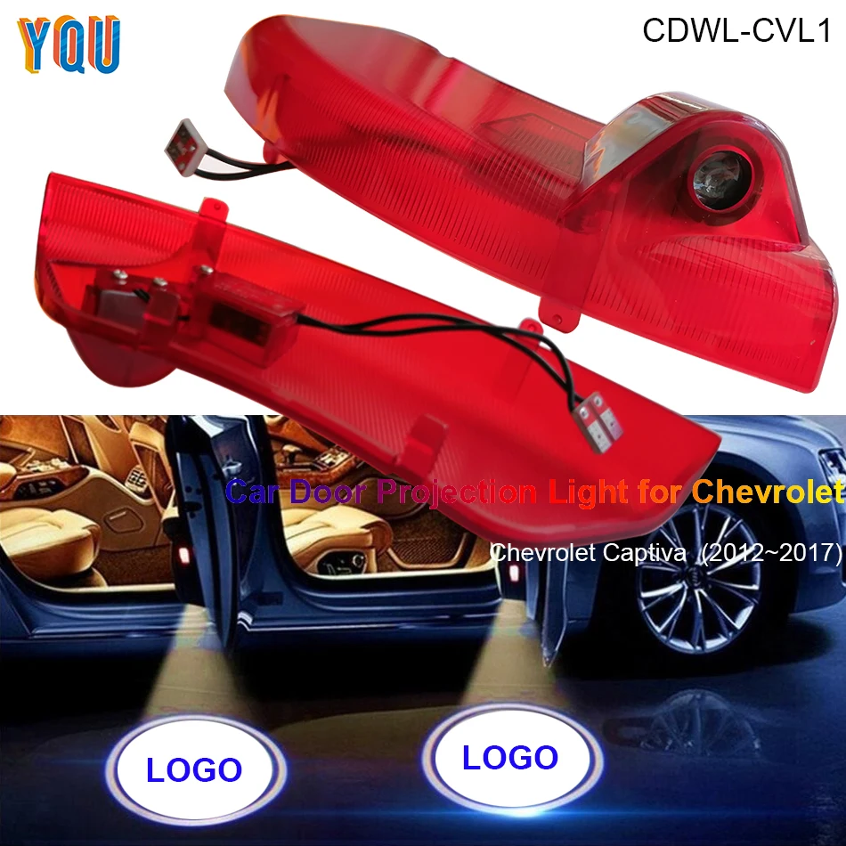 

For Chevrolet Captiva LED Car Door Projector Light Luces Para Auto Welcome Interior Laser Logo Lights Accessories Luz Coche Lamp