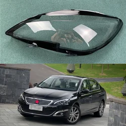 Couvercle de phare de voiture en verre transparent, pour Peugeot 2014 2015 2016 2018 408 