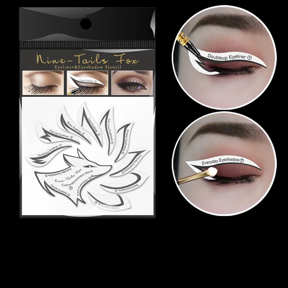 24 Pcs Eyeliner Stencils Eye Makeup Template Stickers Card 12 Styles Non Woven Eyeliner Eyeshadow 3 Minute Lazy Shaping Tools