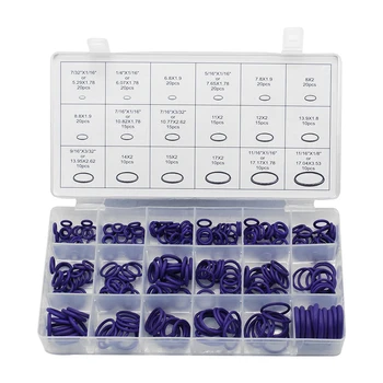 

270pcs Assorted Air Conditioning Seal O-ring R22 R134a NBR Rubber Washers Gaskets Purple
