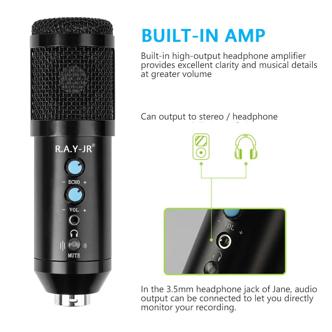BM858 USB Computer Microphone Studio Professional
