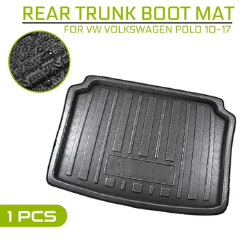 

Car Floor Mat Carpet For VW Volkswagen Polo 2010-2017 Rear Trunk Anti-mud Cover
