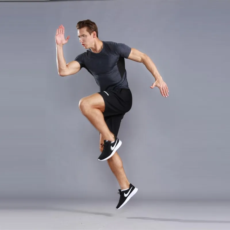 HOWE AO Brand Men Sets Summer Running Sets Men Sport Suits Gym Fitness Training Breathable Tracksuit Jogging Suits