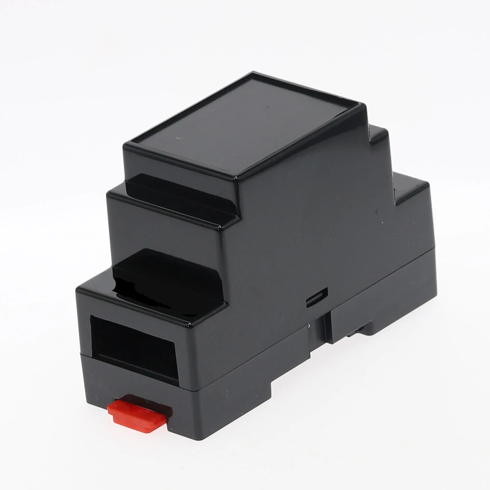DIN Rail PLC Junction Box - Plastic Electronics Project Case in 4 Colors (88x37x59mm) - 35-Rail Mounting Housing