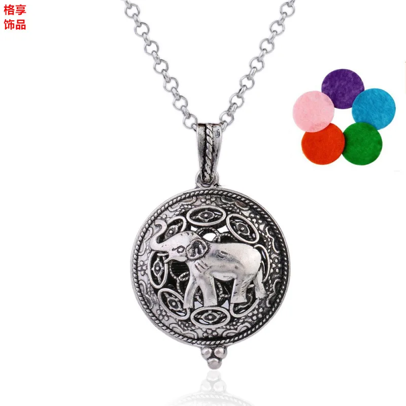 

Popular Ornament-Open Magic Sound Box Animal Elephant Pendant Necklace