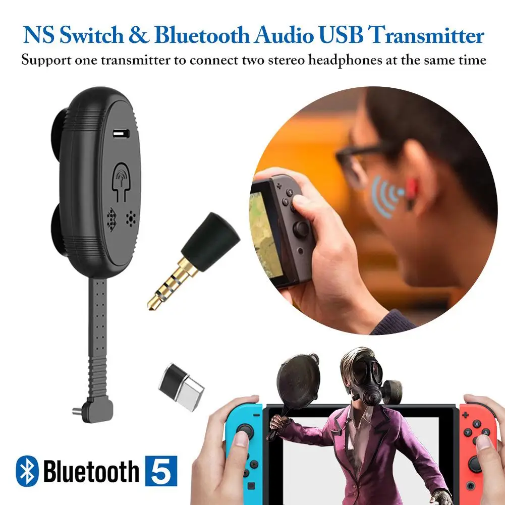 5,0 аудио беспроводной передатчик Bluetooth type C приемник для NS switch Lite игровой автомат с USB 3,1 кабель для зарядки с адаптером