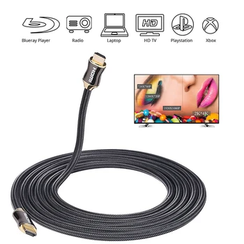 

1M 1.5M 2M 3M 5M 4K 60Hz HDMI To HDMI Cable High Speed 2.0 Golden Plated Connection Cable Cord For UHD FHD Xbox PS4 TV