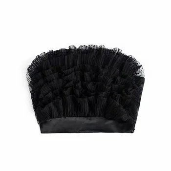 

Spring 2020 women's new lace layered embellishment Bra Top