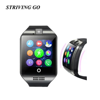 

Q18 Touch Screen Bluetooth Smart Watch 2G GSM SIM Phone Call Support TF Card Camera Wrist Watches for iPhone PK DZ09 U8 T8 A1