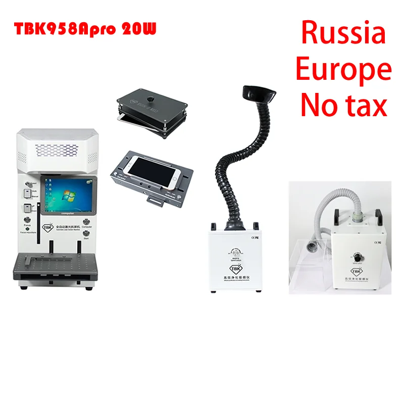 

Mini TBK 958A pro 20w Fiber laser marking machine metal engraving machine mach stainless steel Back Cover Glass Frame Separating