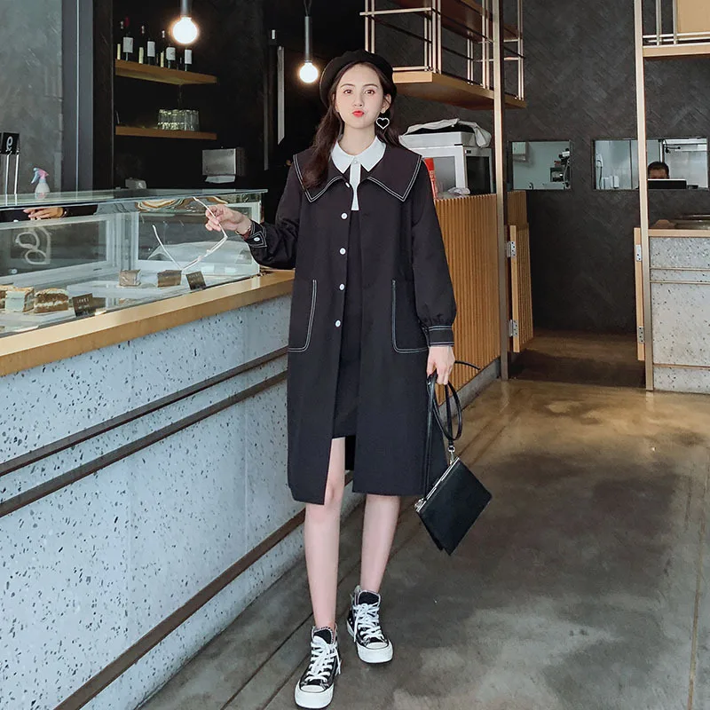 

Photo Shoot Trench Coat Women's Mid-length 2019 New Style Popular Dear Love Blueberry Yang Zi Celebrity Style Coat Spring And Au