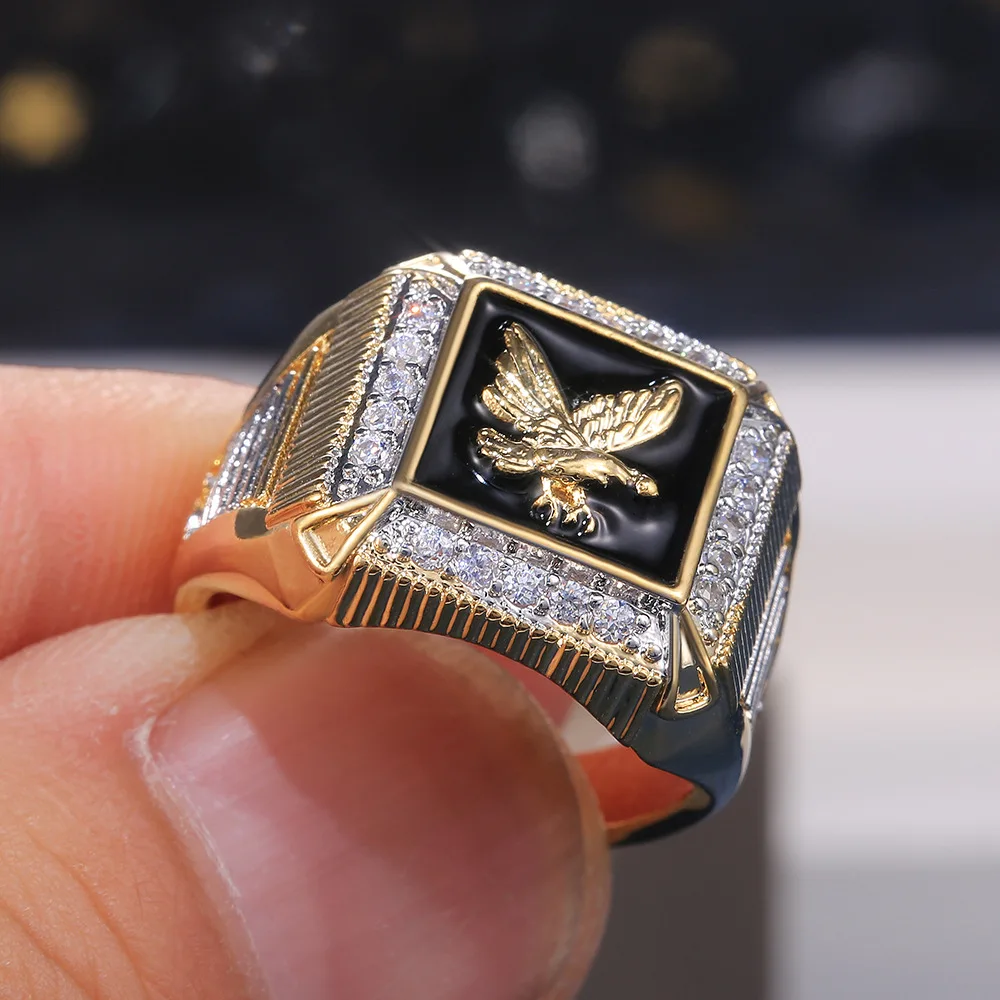 Bohemia Domineering Soldier Badge Armor Men's Ring Vintage