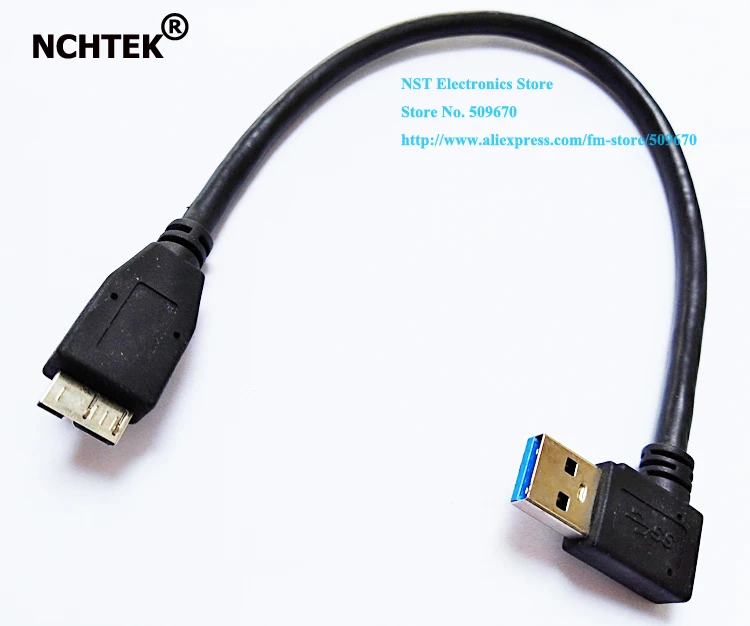NCHTEK USB 3 0 A Male 90 градусов под прямым углом к Micro Удлинительный кабель/шнур 30