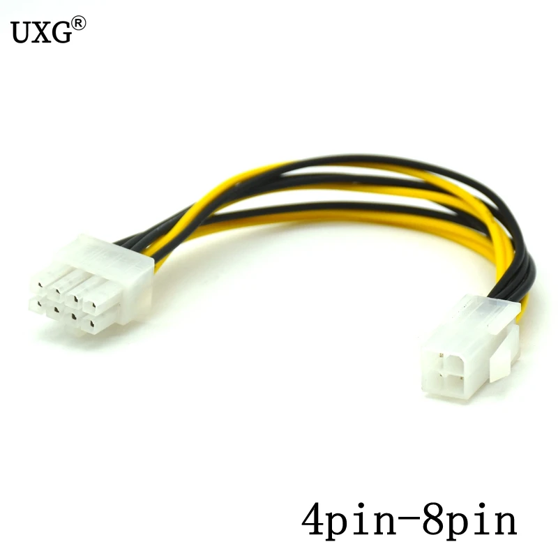 20cm ATX 4 Pin 4Pin to 8 pin 8Pin EPS 12V ATX Motherboard Power Supply Adapter Converter Cable For Bitcoin Miner Antminer Mining