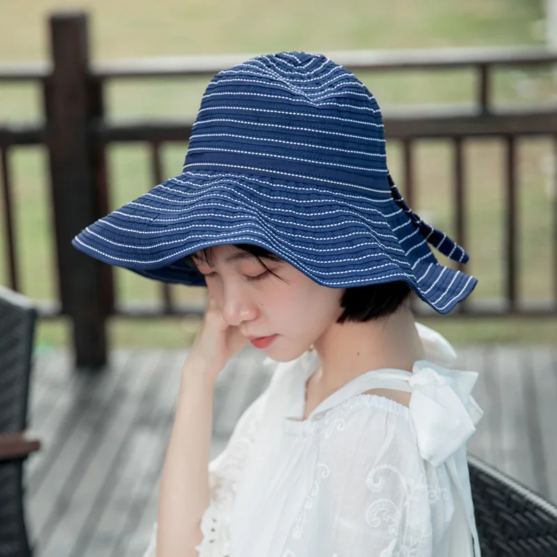 Sombrero Mujer повседневные универсальные шляпы от солнца однотонные Gorras цвет Солнцезащитный складной соломенный бантик хлопок сладкий шляпа от солнца