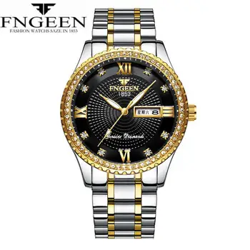

Relogio masculino Luxury FNGEEN New Quartz Watch Men Stainless Watches Mens Business Waterproof Wristwatch Male Clock Relojes