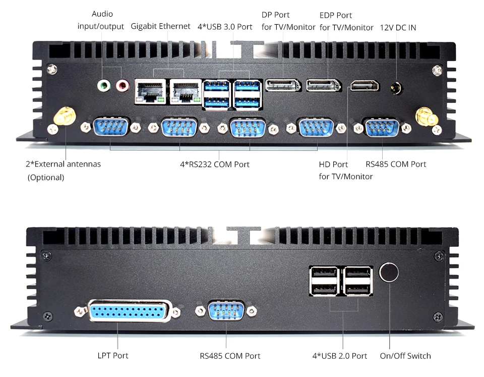 Core i7 8550U промышленный Мини компьютер core i5 8250U 2 intel NUC Lan HDMI DP EDP LPT SIM четырехъядерный процессор 8th gen безвентиляторный КОМПЬЮТЕРНЫЙ СЕРВЕР