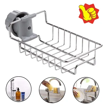 

Kitchen Sponge Drain Holder Stainless Steel Toilet Soap Shelf Bathroom Organizer Sponge Storage Rack Basket Wash Cloth Tools*