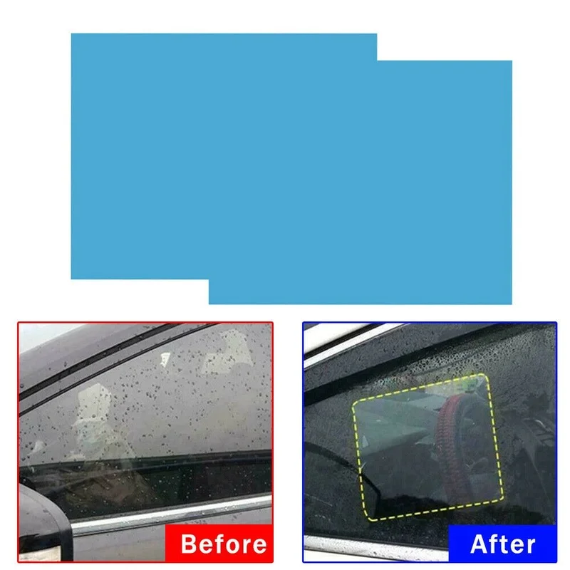 

2x Car Rearview Mirror Sticker Rainproof Protective Film Anti-fog Rain Shield Universal Exterior Rearview Mirror Film Accessory