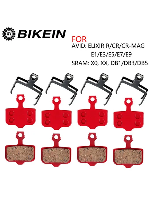Pastiglie Freno Bici Per Avid Elixir E SRAM - Set 4 Coppie