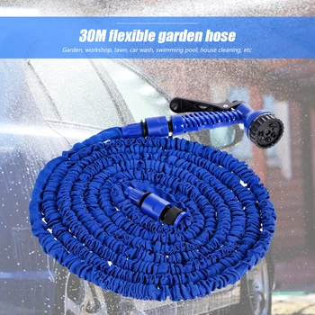 

Hot Selling 100FT Garden Hose Expandable Flexible Water Hose Hose Plastic Hoses Pipe With 7-Function Spray Nozzle Kit for Garden