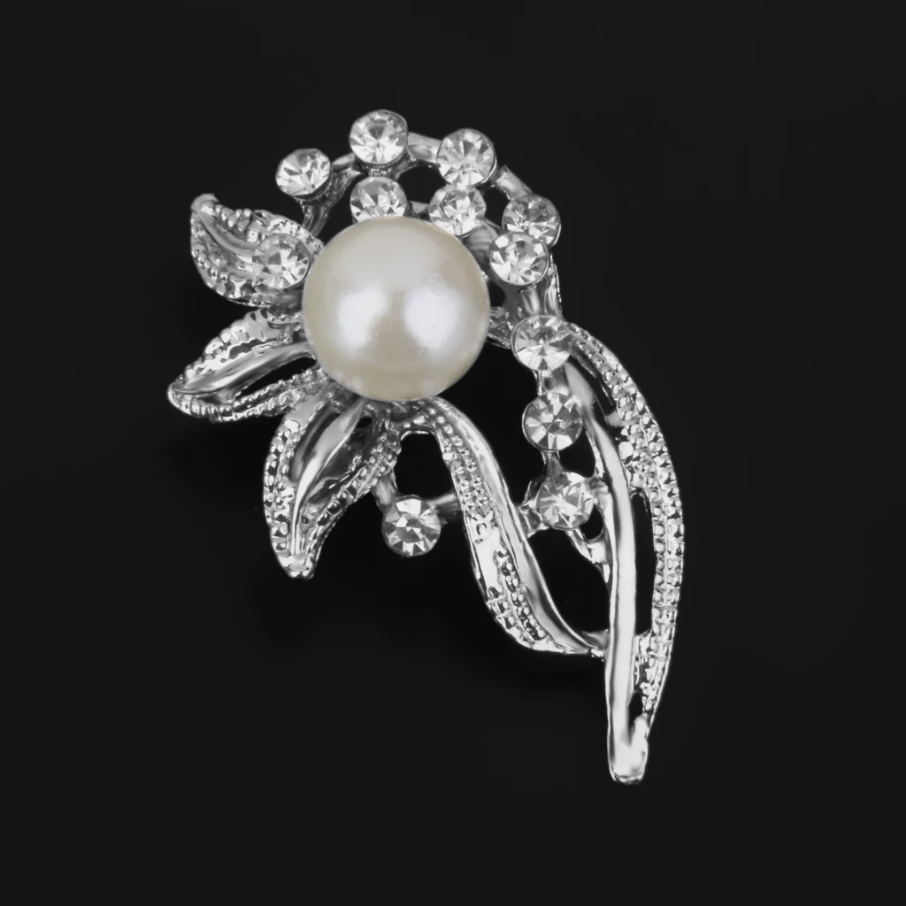 Fashion Bouquet Diamante Rhinestone Brooch Pin Bridal Jewelry