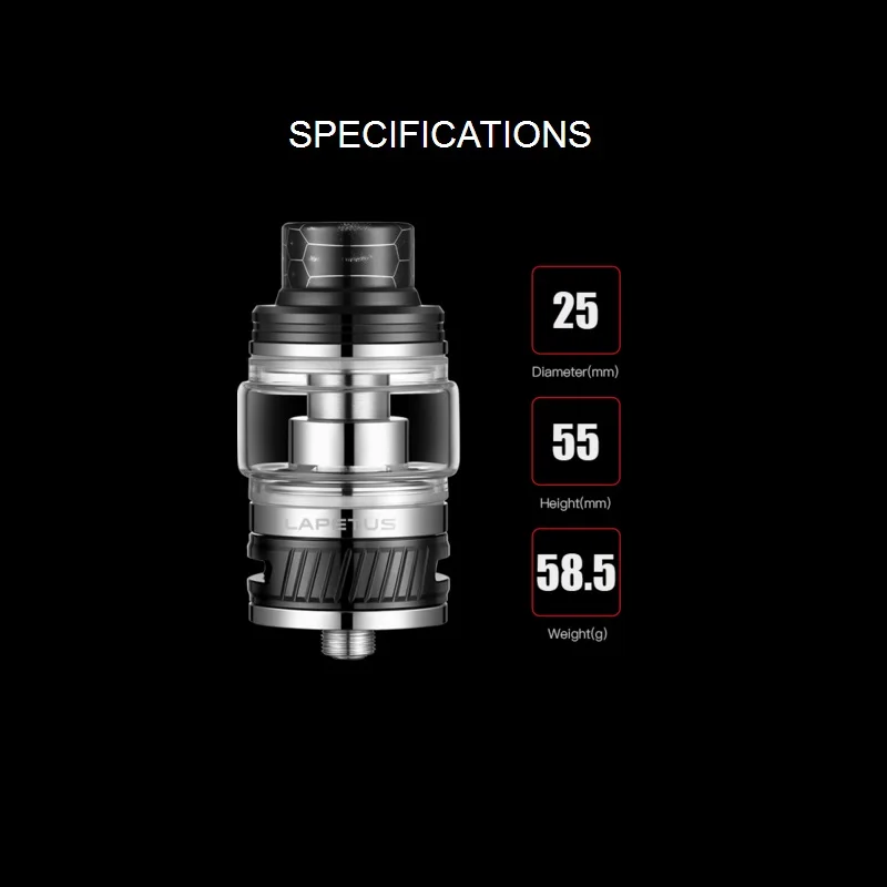 Оригинальный Nicola Lapetus Sub Ohm Vape Tank 6 мл атомайзер для электронной сигареты с сеткой 0