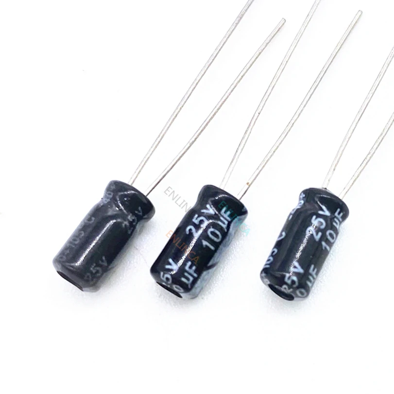 

30pcs/lot 25V 10UF aluminum electrolytic capacitor size 4*7 10UF25V 20%