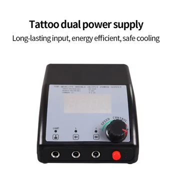 

EU/US Plug Dual Output Digital Tattoo Power Supply Tattoo Machine Rotating Merchant Speed Control LED Light Body Art Power