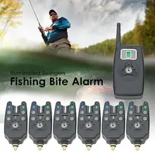 Durable Fishing Bite Alarms Multi-function Wireless Fishing Bite Alarms+Receiver+Case without Battery Fishing Accessories