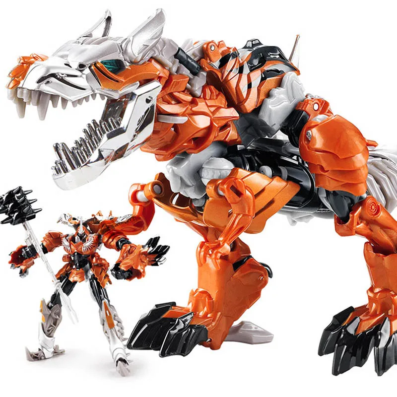 

Hot toys Five styles Dinosaur Transformation Robot Model 25cm Plastic alloy high quality Action Figure battle warriors kid toy