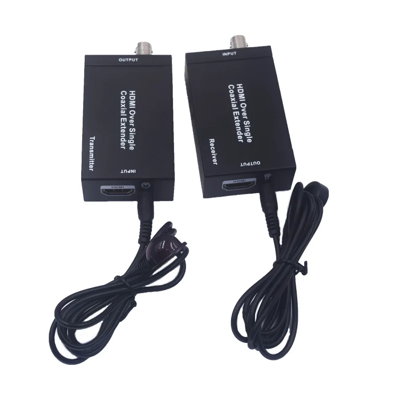 

CLAITE HDMI Extender Over Single Coaxial Cable 1080P HD Converter NK-C100IR IR Transmitter Extender Receiver Audio Video