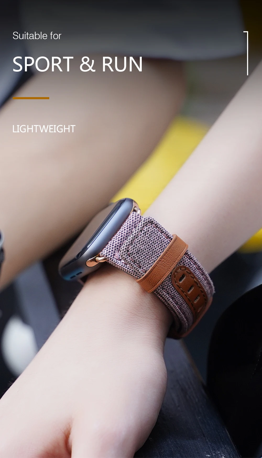 DUX DUCIS PU кожаный ремешок для часов Apple Watch Series 4 3 2 1 тканевый Повседневный ремешок Пряжка для Apple Watch 4 44 40 42 38 мм