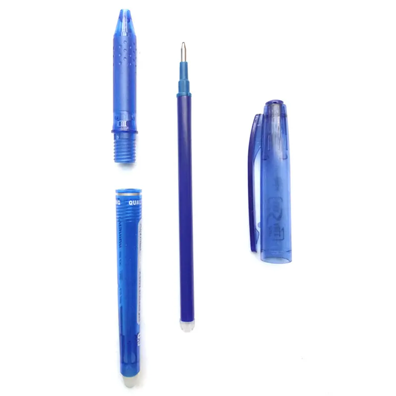 0.7mm 0.5mm punta a proiettile Set di penne Gel cancellabili bacchette di ricarica cartuccia di inchiostro di colore nero blu cancelleria per disegno di scrittura della scuola dell'ufficio