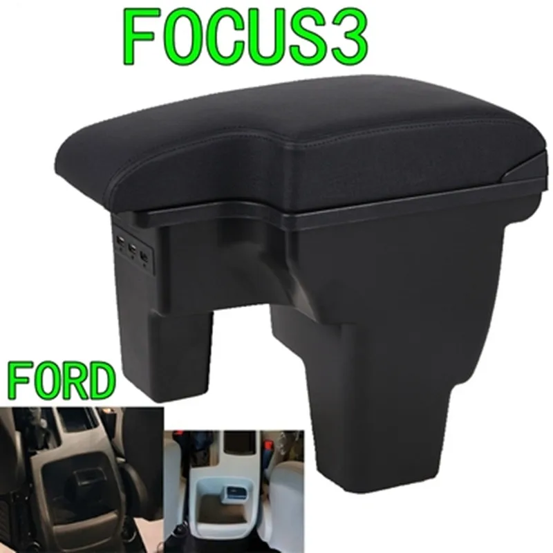 Для Ford focus 3 подлокотник коробка центральный магазин содержание фокус mk3 нарукавники коробка с USB интерфейсом