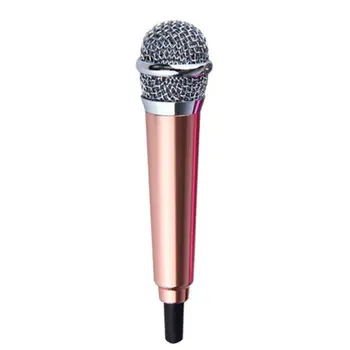 

Portable 3.5mm Stereo Studio Mic KTV Karaoke Mini Microphone For Phone Laptop PC Desktop 5.5cm Small Size Mic with earphone
