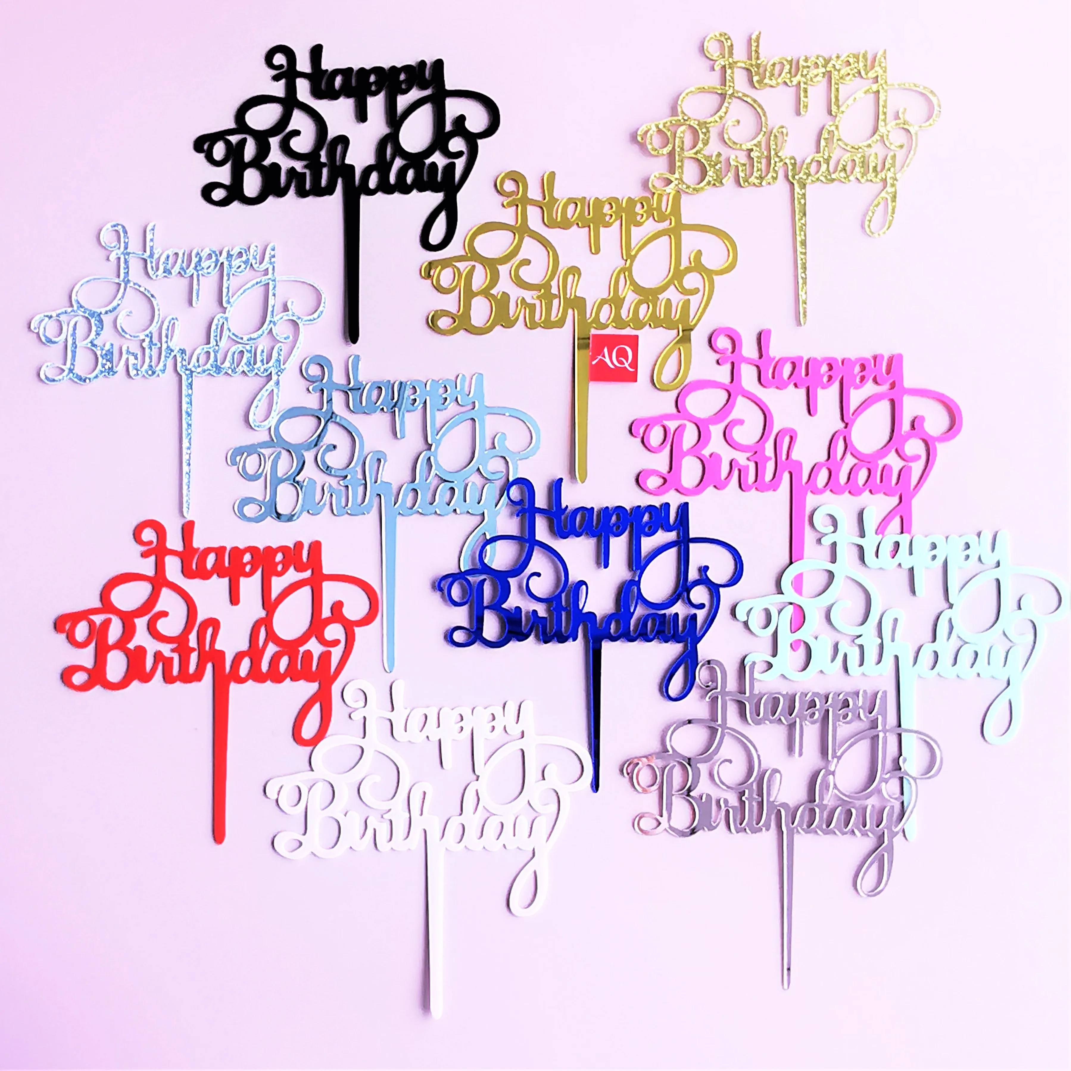 Acrylic Happy Birthday Cake Topper Birthday Party Supplies Cake