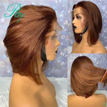 13x6 150 Honey Blonde Ombre Color 30 Short Straight Bob Cut Blunt