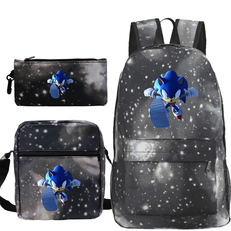 Sonic зубная щётка Mochilas героя из мультфильма для мальчиков и девочек, школьные рюкзаки, сумки для путешествий Bolsa Escolar с Crossbody сумка пеналы для ручек - Цвет: 9