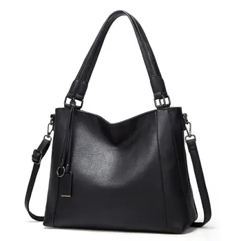 

Hot Sale Women Genuine Leather Shoulder Bag for Women Casual Tote Bag Soft Handbags Female Large Big Crossbody Bag Sac New C1465