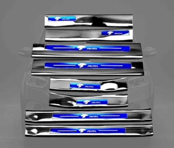 Для Ford Kuga 2013- нержавеющая сталь Автомобильный задний бампер Защита багажника Накладка автомобиля-Стайлинг декоративная полоса Аксессуары - Цвет: 19
