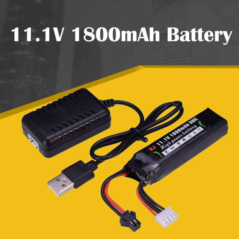 Высокая мощность водяной пистолет игрушки 7 4 V 11 1 1800mAh RC перезаряжаемые Lipo