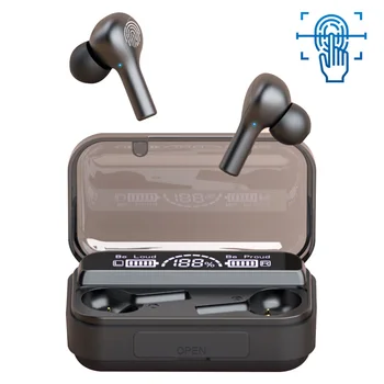 

True TWS Wireless Headphones Bluetooth 5.0 Earphone LED Headset Cordless with Hand-free HD Microphone Noise Canceling Waterproof