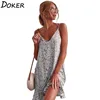 2022 Summer Floral Print Sexy Mini Dress Women V-neck Sleeveless Ruffles Off Shoulder Dresses Plus Size Beach Casual Boho Dress ► Photo 1/6