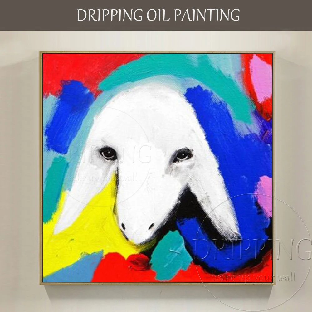 

Reproduce Beautiful Hand-painted Israel Sheep Acrylic Painting on Canvas Hand-painted Beauty Animal Sheep Head Acrylic Painting