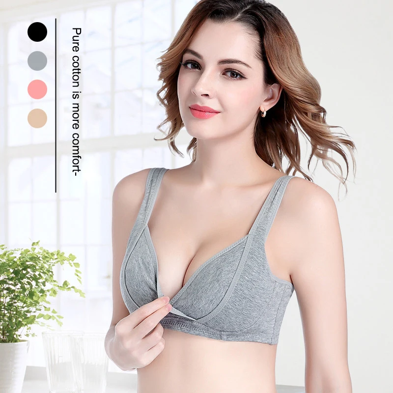 

2020 Wirefree Nursing Bra Prevent Sagging Breastfeeding Bra Women's Breathable Pregnancy Clothes CottonUnderwear for Women