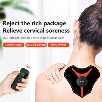 

Portable 6 Modes Electric Cervical Spine Mini Massage Patch Muscle Relaxation Shoulder EMS Neck Massager with Remote Control