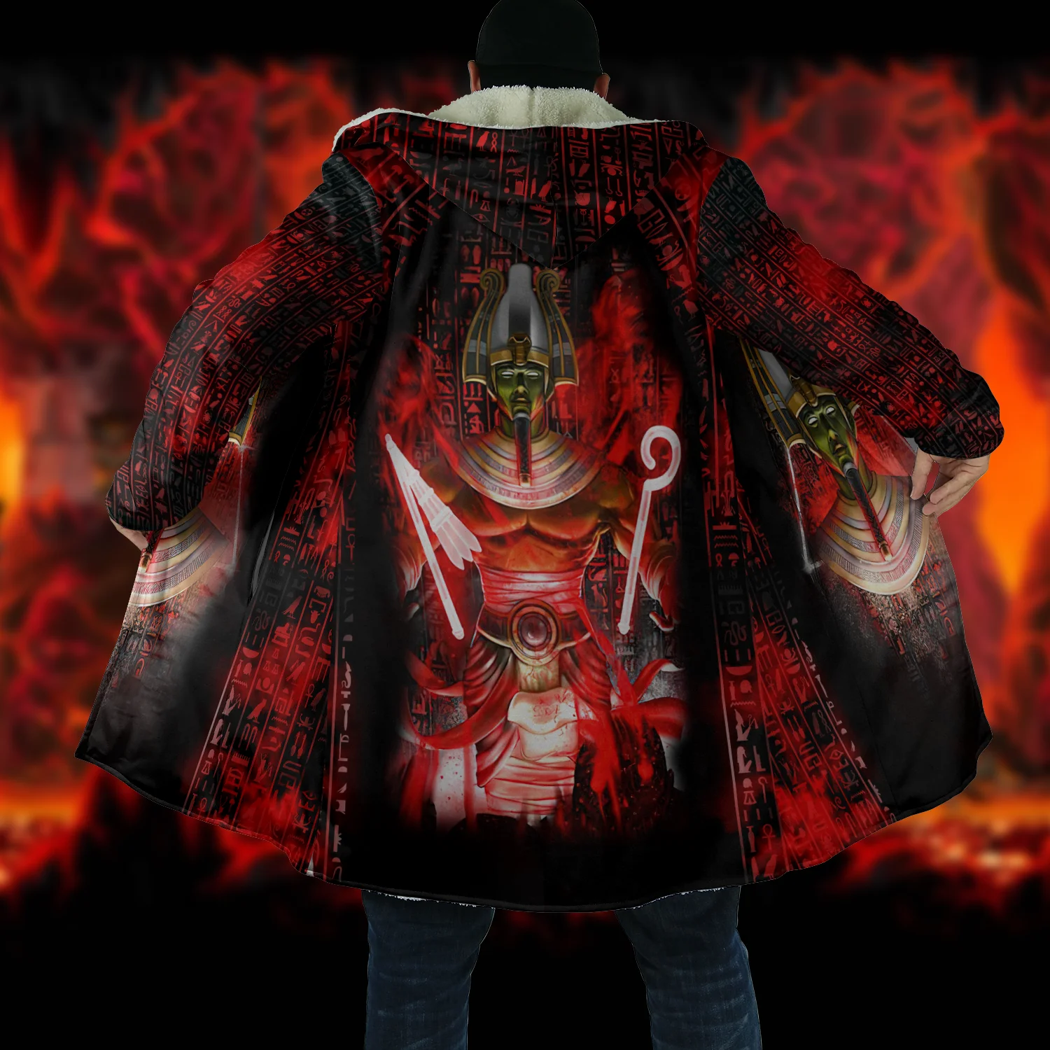 Winter Herren Mit Kapuze mantel Alte Ägypten Augen Von Horus 3D Druck Fleece wind breaker Unisex Casual Dicke Warme Kapuze mantel PF20 – Detail 38