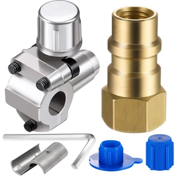 

Air Conditioning Fit For 0.95cm Low Side Port Easy Install With Dust Cap Anti Leaking Retrofit Replacement Parts Auto Car